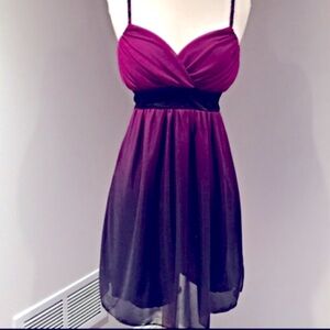 ALYN PAIGE NEW YORK Ombre wine colored dress